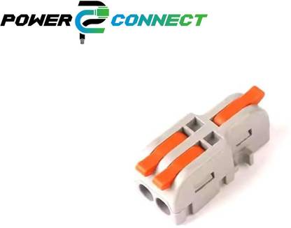 POWER CONNECT 2 IN-2 Out Universal Cable Connector, Push-in-Lever Type Conductor (Pack of 1) Terminal Splicing Wire Connector, Quick Wiring Cable Connection, Wire Connector