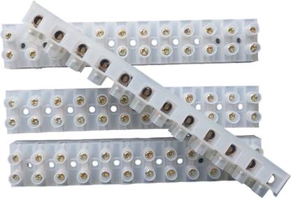 Hinox Electronics H Type Terminal Strip 12 Position 10A 2 Row Screw Terminal Barrier Block Wire Connector