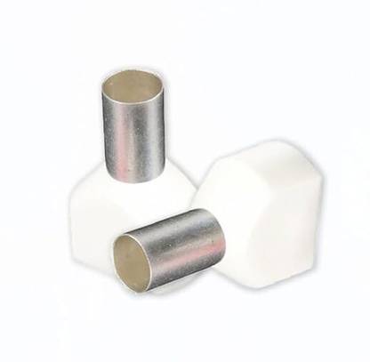 GLOBOMOTIVE Twin Cord End Terminal 14 mm with PVC Insulated for Electrical Connections - Cable Insulated Electrical Lug Connector Terminal (16 sq mm) Wire Connector