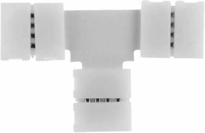 MERKEL 3 pcs / 4-pin L-Shape Solderless Clip-on Connectors for 10mm RGB 5050 LED Strip L shape Wire Connector