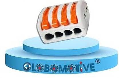 GLOBOMOTIVE 4 Way Looping PCT -214 0.08-2.5mm Terminal Block with Spring Lock Wiring Conductor Wire Connector