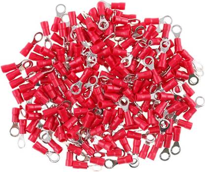 DECENT AIR SYSTEM Ring Insulated Electrical Wire Terminals Wire Crimp Connectors 1.5 sqmm Insulated Ring Terminal Lugs Wire Connector