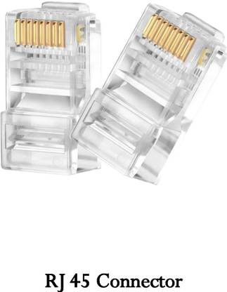 Sbits RJ 45 LAN Connector Cat6 & Cat5 Cat5e Wire All Ethernet Cable Wire Connector