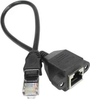 Paruht RJ45 A Male to A Female Screw Panel Mount Connector Cat5/5e/Cat6/6e/Cat7 Network Ethernet Shielded Connector (Screws not included) Wire Connector