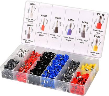 HASTHIP 1200pcs Assortment Ferrule Wire Copper Crimp Connector cable connector Wire Connector