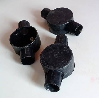 Hardware Electrical Junction Box 2 Way (1)" Lenght - 35mm (Black) (3 Pcs) TJ - 001 junction box Wire Connector