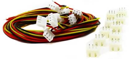 jivith 3 Pin JST XH 2.54mm Pitch Plug and Socket with Cable Wire Wire Connector