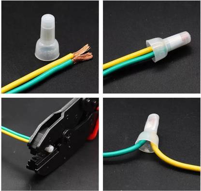 DECENT AIR SYSTEM CE2X Plastic Wire Caps Closed End Crimp Splice Terminals End Terminal Wire Connector