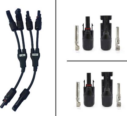 Texas Solar 2Y MC4 Connector Pair with 2 MC4 Connector Pairs Connector Set Wire Connector