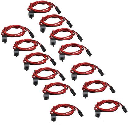 xenee TV-out Cable 2 Pin SW PC Desktop Power Cable On/Off Button ATX Computer Cord Cpu Power Switch Button Wire Connector