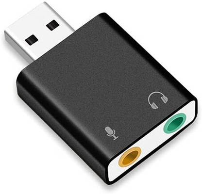 xenee USB Sound Card with 3.5mm Headphone Microphone Input Output Jack Plug and Play USB Stereo Sound Card 3.5mm Headset & Microphone Jack for Windows,Mac,Sound Card Wire Connector