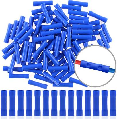 rtsense 16-14 AWG (BV2) Splice Butt Connector,Fully Insulated Electrical Wire Connector, Waterproof Butt Splice Crimp Terminal Wire Connector