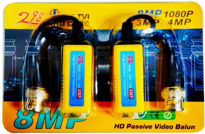Mak World 8MP Passive HD BNC Video Balun Transceiver Transmitter Via Cat6 UTP RJ45 Cable 8MP Video Balun Wire Connector