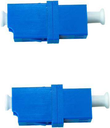 Ovicart Blue Single Mode LC/UPC- LC/UPC Optic Fiber Adapter connecter Coupler 2pc LC/UPC- LC/UPC (Zero dB) Wire Connector