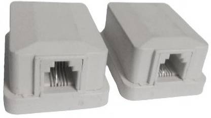Tri Single Port Telephone Junction Surface Rosette Mount Modular Jack Block Box / Landline or Broadband Wire Connector box for Telephone and ADSL Modem/ RJ11 Wire Connector