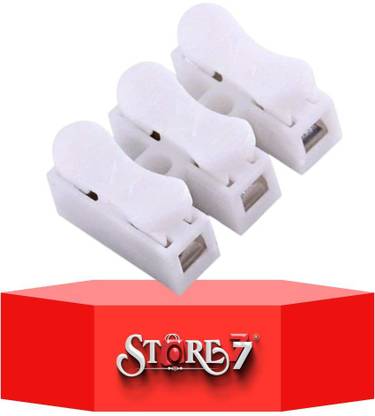 Connectwide 20Pcs Spring Wire Connector, Push-in Conductor Clamp Terminal Block for LED Light & Other Wiring Wire Connector