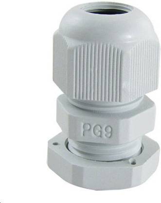 circuitcomponents PG-9 : PG Cable Gland - Polyamide [Grey][High Quality] PG9 GLAND Wire Connector