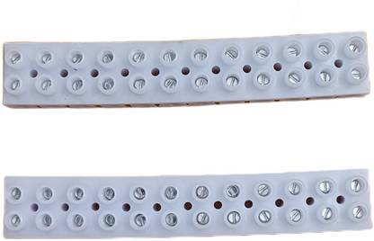 SEDCO 12 Ways 30 AMP PVC Terminal Connector Strip Dual Row Screw Terminal Blocks Wire Connector