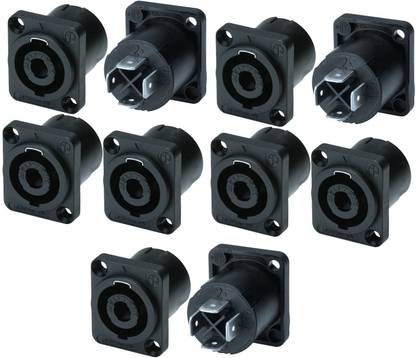 BALRAMA 10 pc 4 Pin Speakon Female Socket Connecter NL4FC XLR Connector DJ Speaker Plug Sound Recorder and Sound Circuit Electronic Hobby Kit