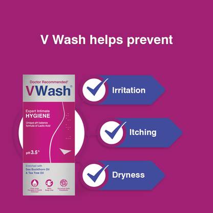 vwash Plus Expert Intimate Hygiene Wash for Women with pH 3.5 Intimate Wash