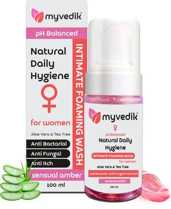 MyVedik Natural Intimate Wash For Women | With Aloe Vera & Tea Tree Oil Intimate Foam