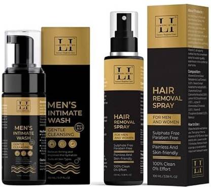 Lumiere Intima Intima Unisex Hair Removal Spray and Men Intimate Wash