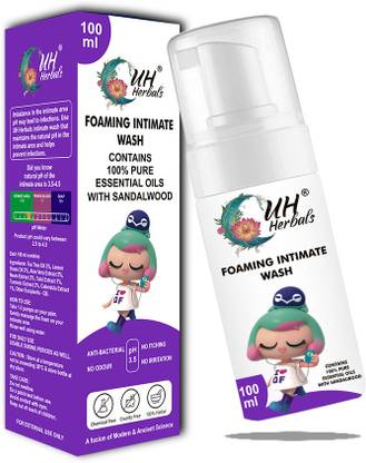 UH Herbals Foaming Intimate Wash | Contains 100% Pure Essential Oils | pH Balanced Intimate Wash