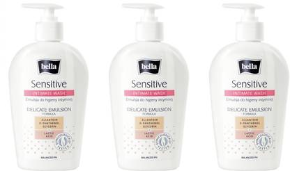 Bella Sensitive Intimate Wash Delicate Emulsion,300 Ml x pack of 3 Intimate Wash