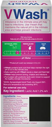 vwash Plus Expert Intimate Hygiene Wash for Women with pH 3.5 Intimate Wash