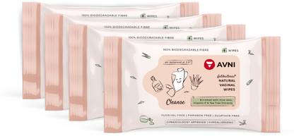 Avni Vaginal Wet ,8 each packet 100% Biodegradable & Alcohol Free Intimate Wipes