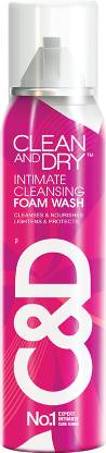 CLEAN AND DRY Gently Cleanses, Nourishes & Protects| Intimate Foam