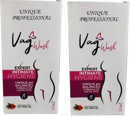 UNIQUE PROFESSIONAL VAG WASH EXPERT INTIMATE HYGINE WASH 100 ML PACK OF 2 Intimate Wash
