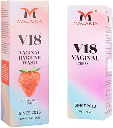 MACARIA v18 Intimate part Wash ph balance With Vaginal Intimate Care Cream for girls