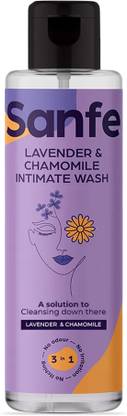 Sanfe Natural Intimate Wash, 3 in 1 - No Odour, No Itching, No Irritation - Lavender & Chamomile Intimate Wash