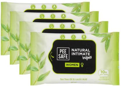 Pee Safe Natural Intimate Wipes for Women - Intimate Wipes