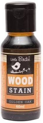 LITTLE BIRDIE Wood Stain Golden Oak 60ml Bottle (Pack of 2) Varnish Stain Wood Stain