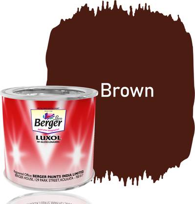Berger Luxol Hi Gloss Metal & Wood Paint BROWN 200 ML For Wooden and Metal surfaces Wood Varnish