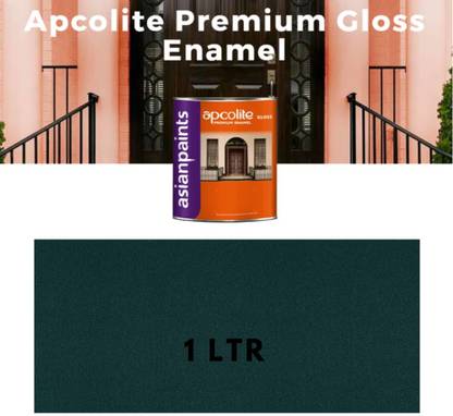 Asian Paints APCOLITE GLOSS ENAMEL DARK GREEN 1 LTR ( PACK OF 2 ) Wood Varnish