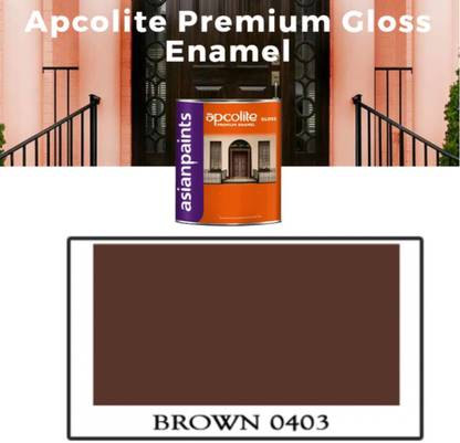 Asian Paints APCO GLS ENAMEL BROWN 1 LT ( PACK OF 2 ) Wood Varnish