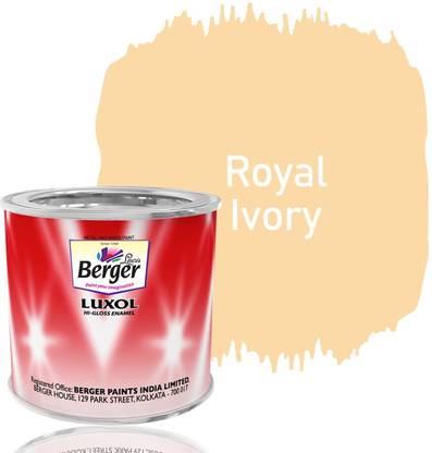 Berger Luxol Hi Gloss Metal & Wood Paint ROYAL IVORY 200ML Pack of 5 C0BCXXWB3 ROYAL IVORY Enamel Wall Paint