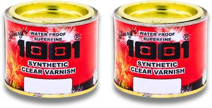 1001 Superfine Waterproof Synthetic Clear Varnish | High Gloss| Combo 2x200ml | Transparent Yellowish Wood Varnish