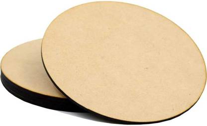 NIDHIKA 12 Inch Round Circle MDF 2.5mm Thickness MDF Boards for Art and Craft, Painting Pine Wood Veneer