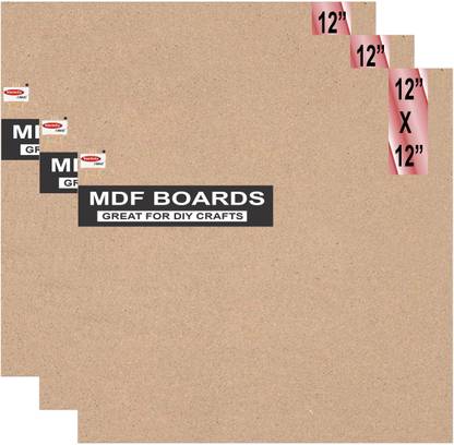 Variety Canvas Variety MDF Boards for Art and Craft, Wood MDF Sheets (MDF 12x12-3PC) Ash Japanese Wood Veneer