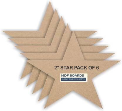 Variety Canvas STAR Mdf Board 2 x 2 for Art & Craft [6] Ash Japanese Wood Veneer