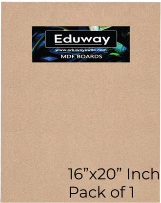 Eduway 16"x20" Mdf Board Sheet For Art & Craft Pack of 1 Ash Japanese Wood Veneer