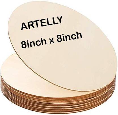 ARTELLY 8 inch MDF Boards Art and Craft 3.5mm Art Painting DIY Cardboard-8-20