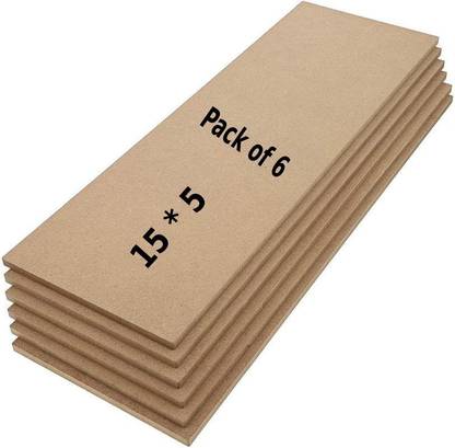 LOAM Plus 15 X 5 MDF HARDBOARD PACK OF 6 Wooden Geometric Object Wooden Geometric Object