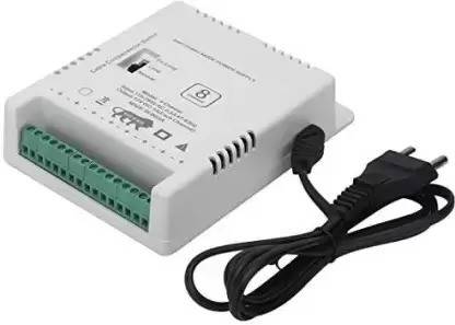 Wani Brothers Multi Port CCTV SMPS Power Supply (Input 150-300V, Output 12V 10Amp. (8 Channel) Worldwide Adaptor