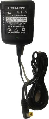FOX MICRO 7.5V AC/DC Adapter Compatible with Casio LK-6 SA-45 SA65 SA-65 SA67 Keyboard Worldwide Adaptor