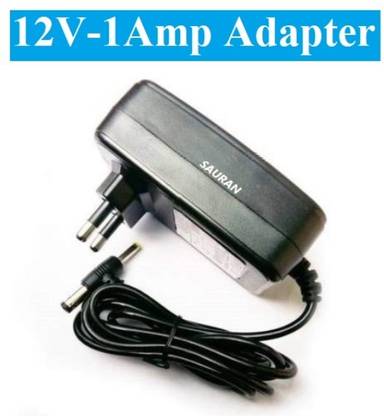Sauran Power Adaptor 12 Volt-1 Amp Charger AC INPUT 110-270-0.3A 50-60Hz 2 in 1 DC PIN वर्ल्डवाइड एडाप्टर